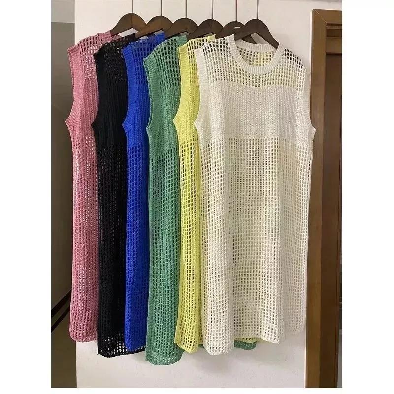 Rubi tunik jaring dress knit belah pinggir atasan rajut jaring - Shop ...