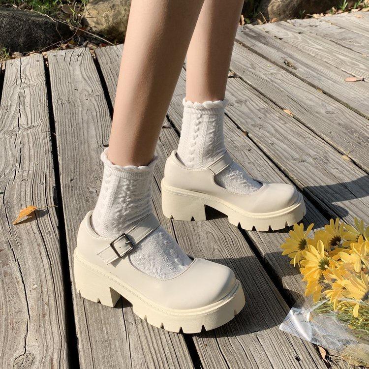 Giày Lolita Đế Cao 5cm Giày Vintage Nữ Phong Cách Ulzzang Hàn Quốc Hottrend 2022(Giày Lolita Nữ) LB01-Molita 6