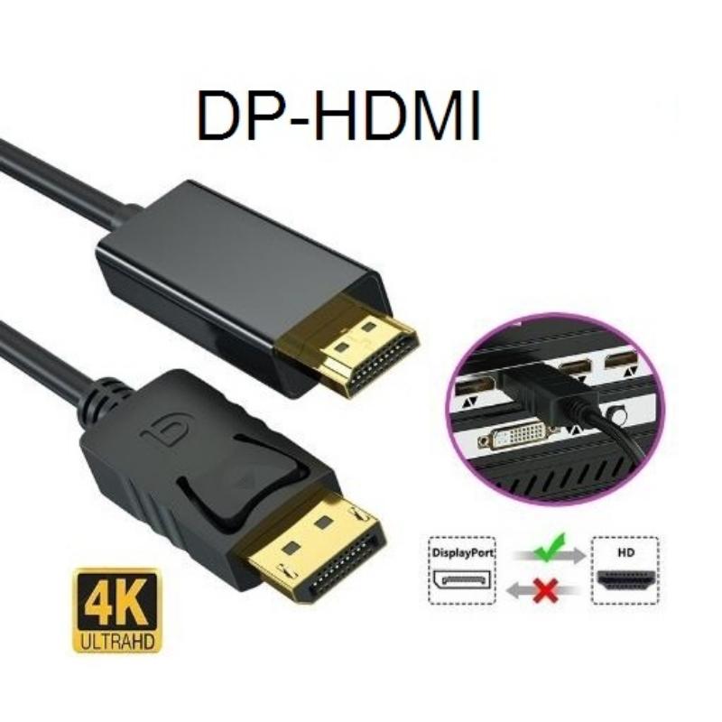 Product Introduction of ยึดรูปแบบเดียวกัน ผผ 4K DP-HDMI สายแปลง DisplayPort  (DP ) Male To HDMI Male Adapter Lead ตัวผู้-ตัวผู้ ยาว 1.8M 0