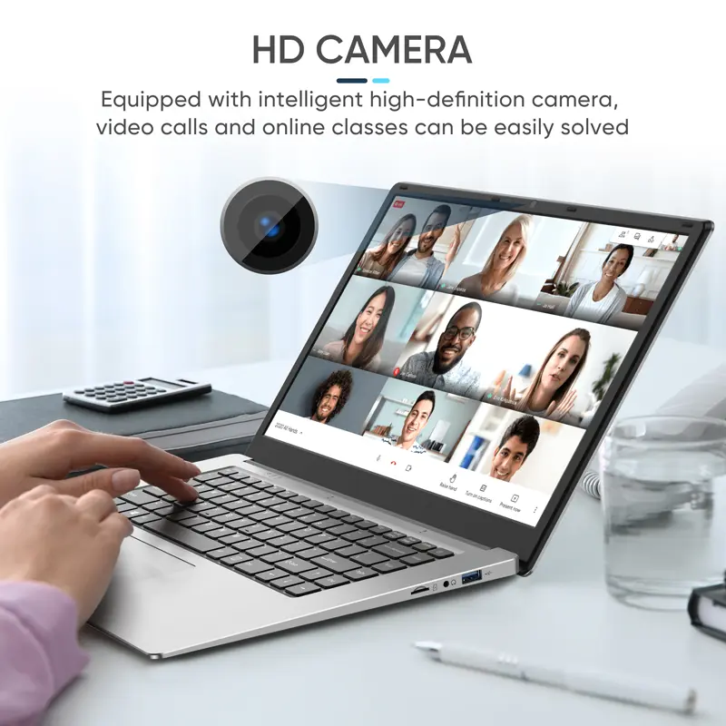 AMOLI  [2024 Baru] Laptop baru asli 15,6‘’ Layar IPS HD intel J4015 RAM 8GB + SSD 256GB lengkap Instal WINDOWS 11 +Office secara gratis Menduku Murah dan portabel laptop 8