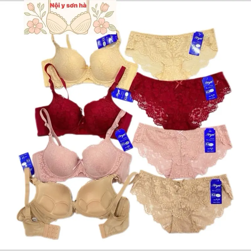 Áo boya nguyên sét ren 3móc mã(003L)mút mỏng 0.5-1cm. Nâng V1 tạo khe che khuyết điểm. Áo dành cho các bạn nào có vòng 1 to chảy xệ. Chất ren mềm mại quần có size M.L.XL 0