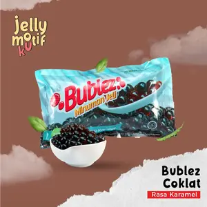Topping Minuman Jelly Bubble Mutiara Coklat Rasa Caramel 500gr