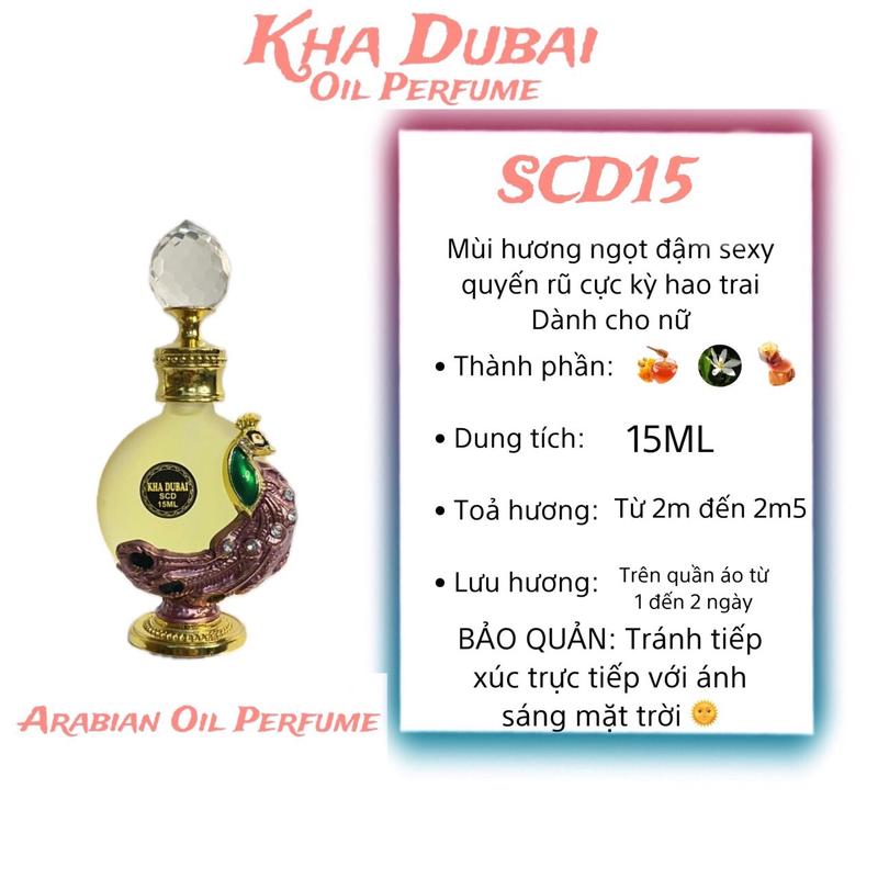 [ KÈM 3ML ] SCD15 - Tinh dầu nước hoa Kha Dubai oil perfume 15ml công tím mùi SCD ngọt đậm quyến rũ Phụ nữ Women 2