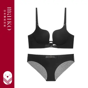 [ MAIKO JAPAN ] Wendy Kancing Bra Set Push Up Tanpa Kawat Celana Dalam Wireless Wanita Motif Setelan Bh