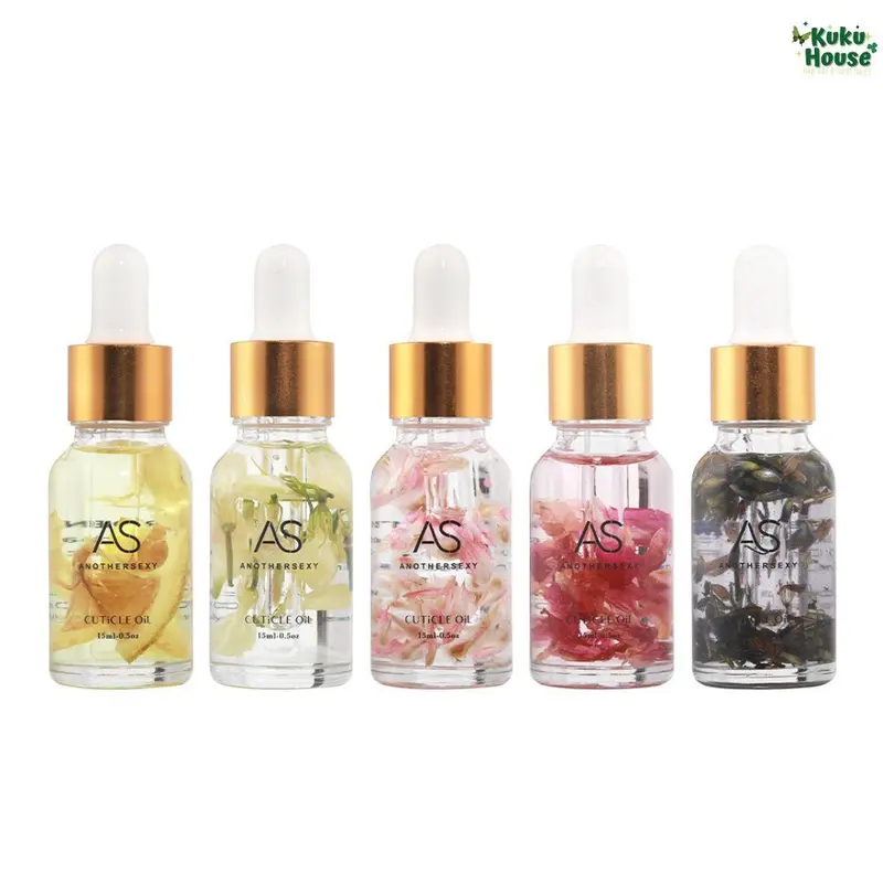 AS Dried Flower Cuticle Oil 15ML Minyak Kutikula Bunga Lavender Sakura Nutrisi Kuku 4