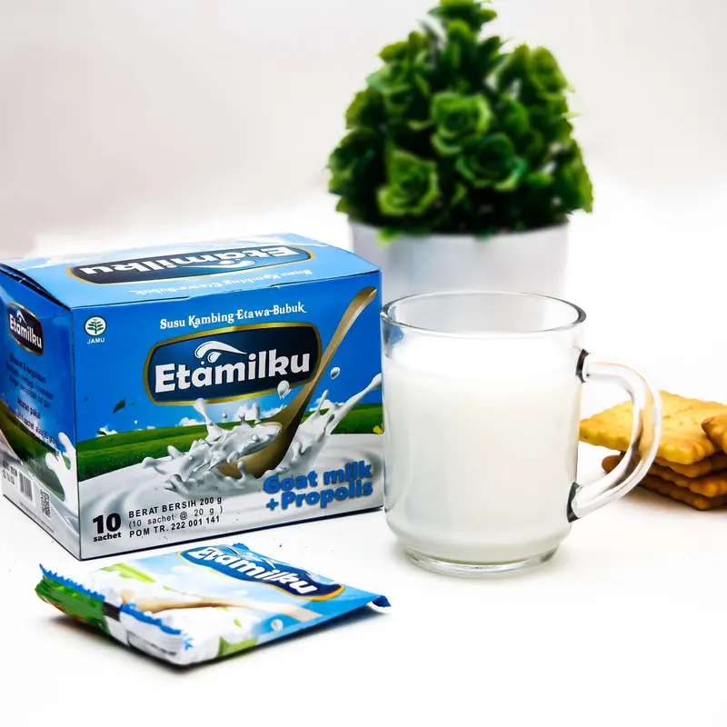 1 BOX Susu ETAMILKU (10 Sachet) Susu Kambing Etawa Bubuk Plus Propolis Original 3
