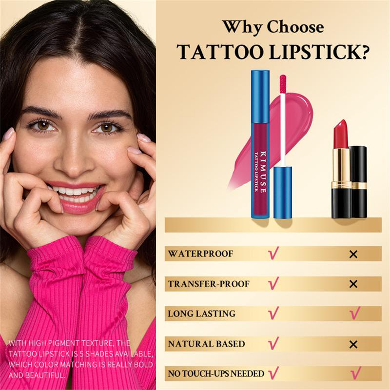 Product Introduction of Son Môi Hình Xăm KIMUSE Dạng Lột, Lâu Trôi Và Không Thấm Nước, Son Kem Màu Hồng Dạng Lột, Trang Điểm, [Thanh Toán Khi Nhận Hàng] 19