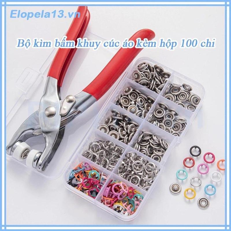Bộ Kìm Bấm Cúc Áo 400 Chi Tiết - Đa Năng, Tiện Dụng Cho Kẹp Cố Định, Áo Thun Quần Áo, Túi Xách