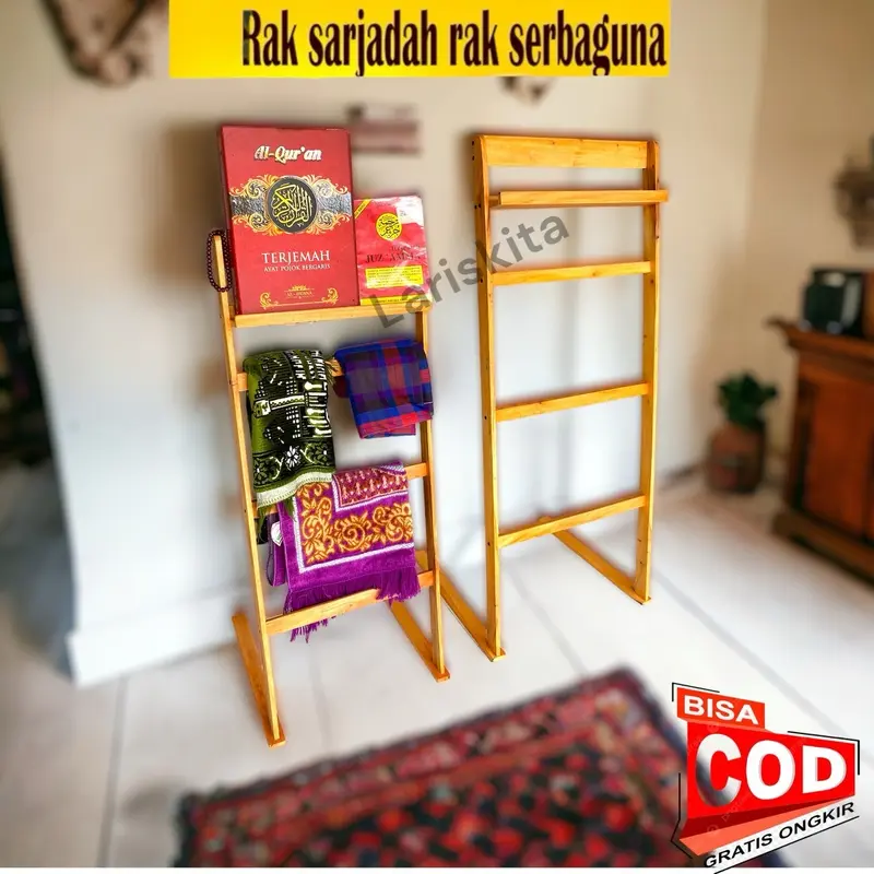 Ladder Hanger rak sajadah rak handuk rak sampiran pakaian rak mukena rak serbaguna Dapur 0