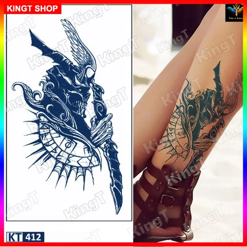 KingT HÌNH XĂM NGƯỜI PHÁN Q.U.Y.Ế.T - SIZE XL - Hình xăm dán tạm thời 0