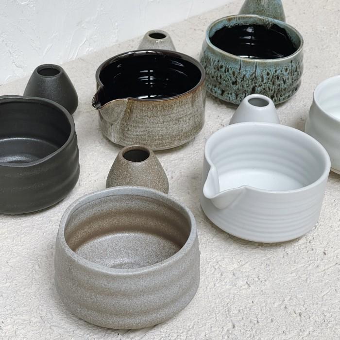 Matcha Bowl + Chasen Holder Ceramic Premium 2