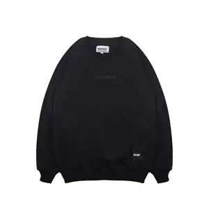 HOOLIGANS Sweater Crewneck Bold Visione - Black Crewneck Fleece Hitam Basic Nyaman Sablon HOOLIGANS Sweater Crewneck Bold Visione - Black Crewneck Fleece Hitam Basic Nyaman Sablon