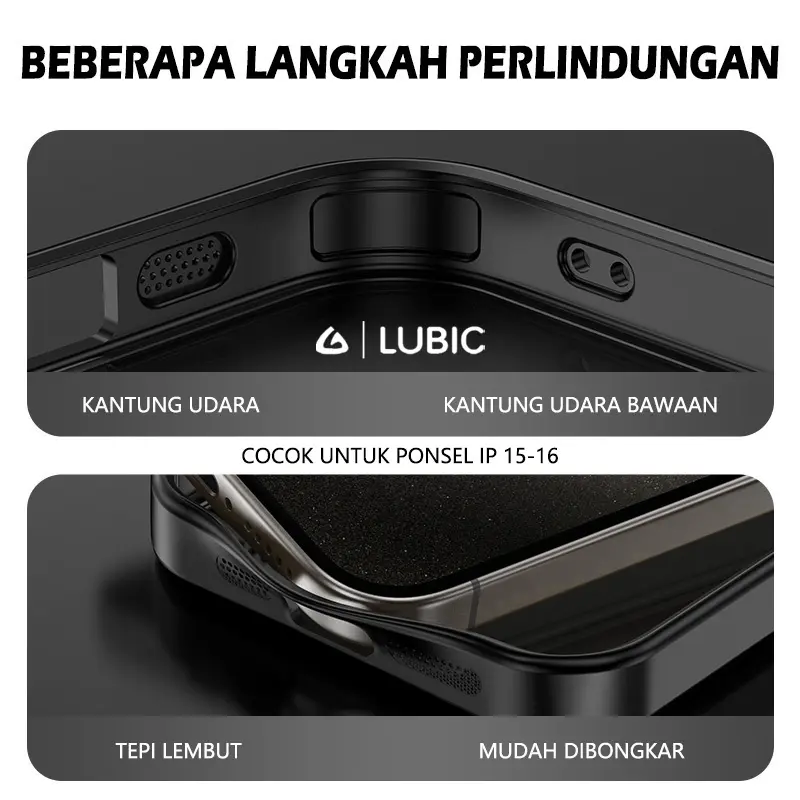 360 ROTATION RING MAGNETIC BRACKET CASE For IPHONE15 16 PRO MAX LENS GUARD PROTECTOR FULL COVER 3