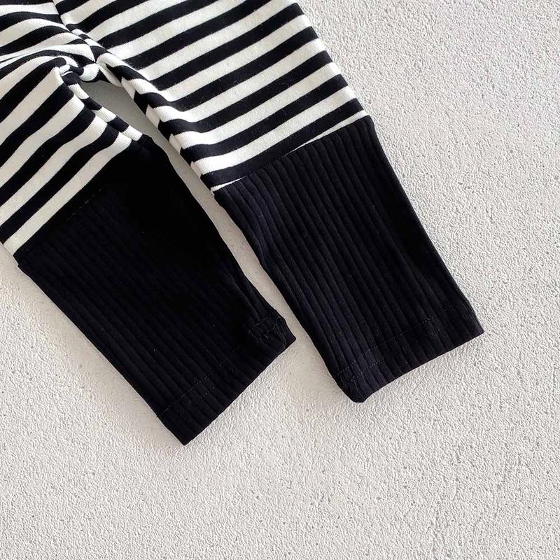 Product Introduction of Ins Korean Spring and Autumn Collection New boy's and girl's Baby Striped Bottom Pants Baby Large PP Pants Children's Color blocked Pants 11