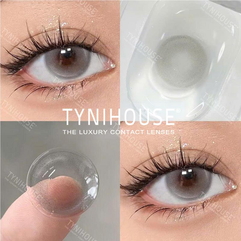 Kính Áp Tròng Lens Xám Ngọc Douyin OCEAN GRAY Giãn Nhẹ 14.2mm [0-6]Kèm Khay