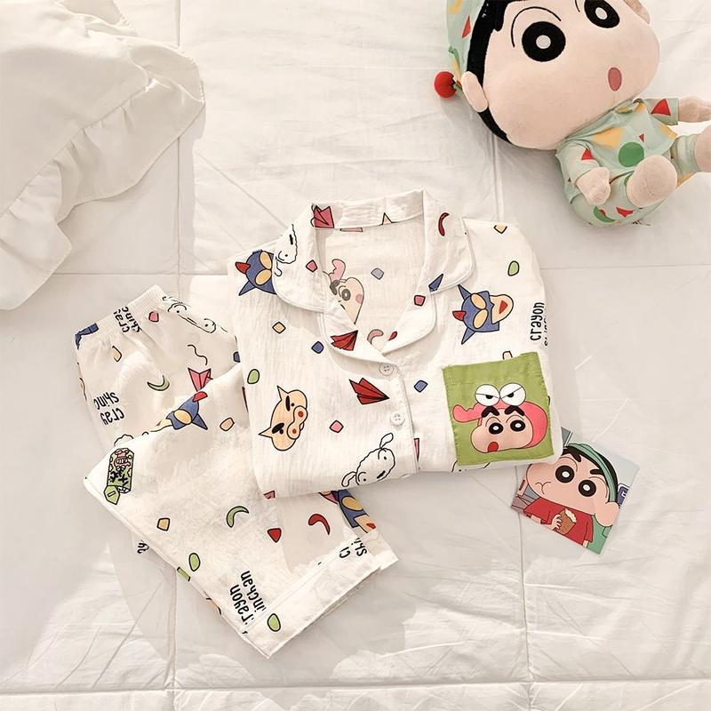  Bộ Đồ Ngủ Pijama Quần Dài Tay Áo Cotton Đám Mây Dành Cho Trẻ Em Phong Cách Ngọt Ngào Thích Hợp Cho Mùa Xuân Và Mùa Thu Thích Hợp Cho Trẻ Em Lớn Và Bé Gái Nhỏ Mới Thiết Kế Hoạt Hình Ngọt Ngào Bộ Đồ Mặc Nhà 