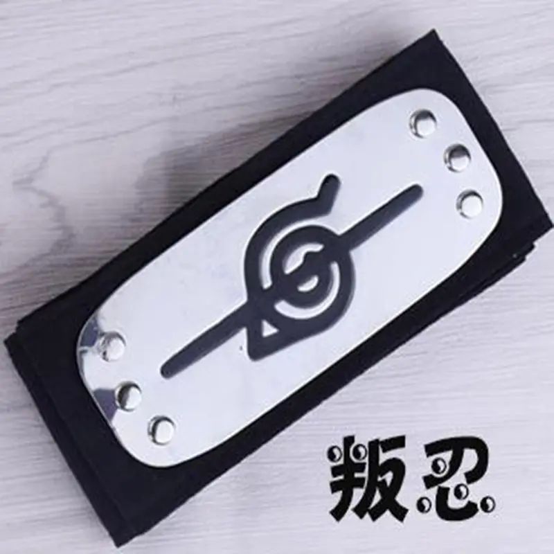 Băng đeo tay đeo hình lá Konoha Sasuke, Trang phục Anime Naruto Kakashi, Băng đô, Phụ kiện đội đầu, Cosplay 1