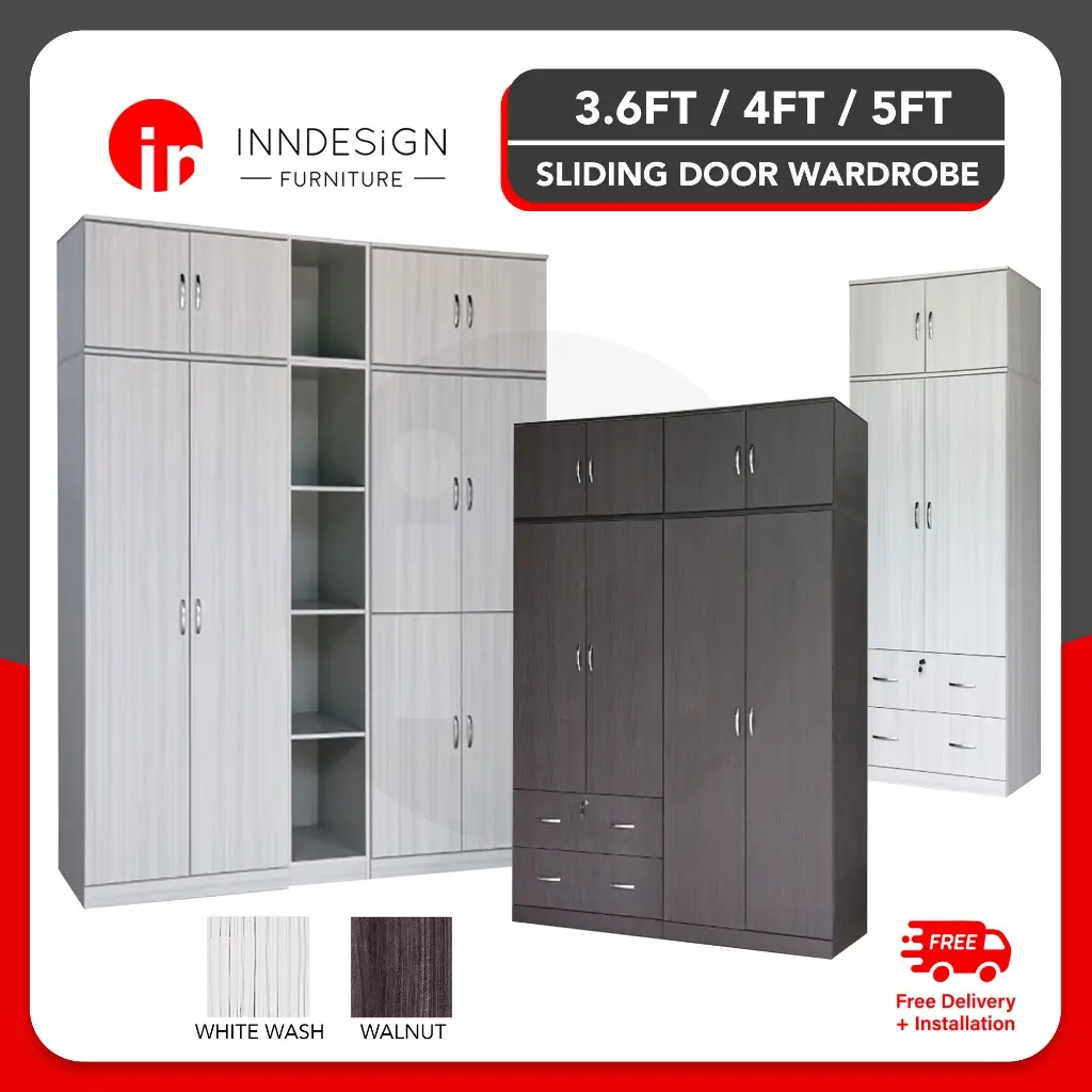INNDESIGN 3.2FT / 4FT / 5FT / 6FT / 3 / 4  /8/10 DOOR WARDROBE / OPEN WARDROBE