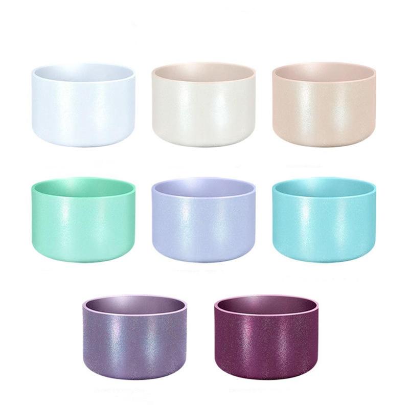 Product Introduction of Anti-Slip Silicone Boot Protective Metallic Matte Glitter Finish Bottle Sleeve Silicone Material 2.8-3in Base Protective Cover for Outdoor Activities Drinkware Tumblers 1