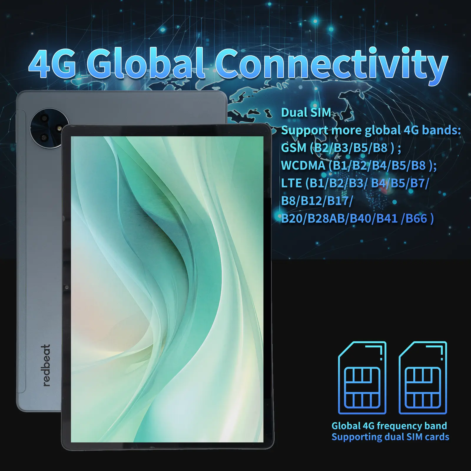 New Android 15】Redbeat Tablet M2 LTE / 10.95” FHD 1920*1200