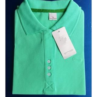 Áo Thun Cá Sấu Nữ Có Cổ -Màu Xanh Ngọc .(45-75kg)