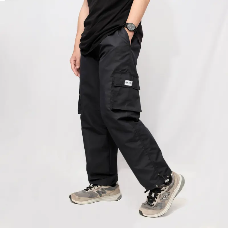 Goovin Track Pants Cargo Parasut Drizzle Celana Panjang Cargo Parasut Fit Slimfit 2