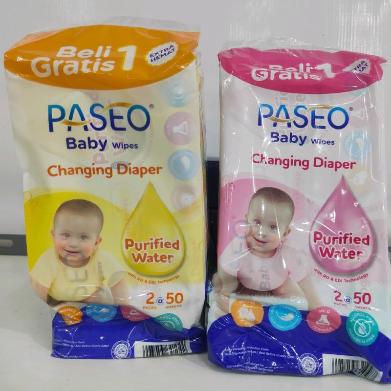 Paseo baby wipes changing diaper purified water. 0