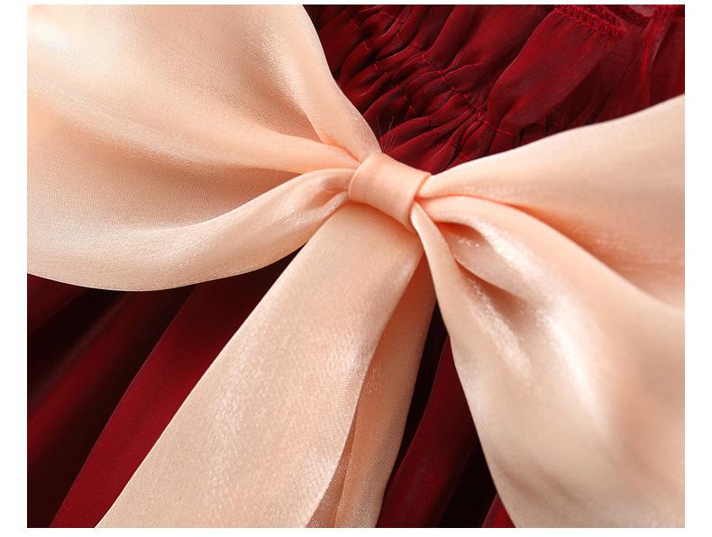 Product Introduction of 2025 new year girls sling dress cute baby children Princess bowknot tulle dress 10