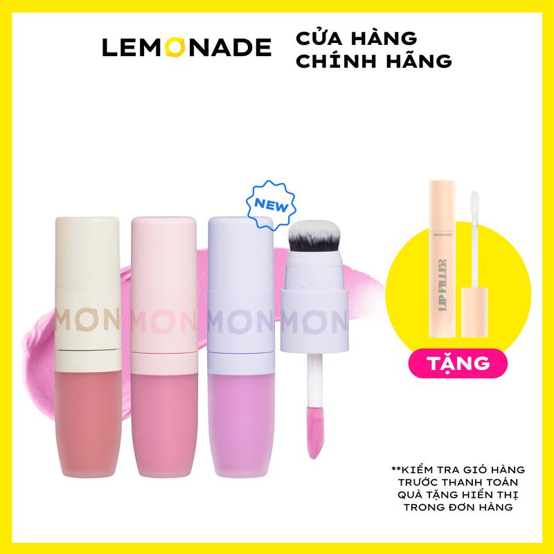 [MUA 1 TẶNG 1] MUA 01 Má kem mịn lì thuần chay Lemonade Perfect Couple Blush 8.5g TẶNG 01 Son lót dưỡng đầy môi Lemonade Lip Filler 4.5g