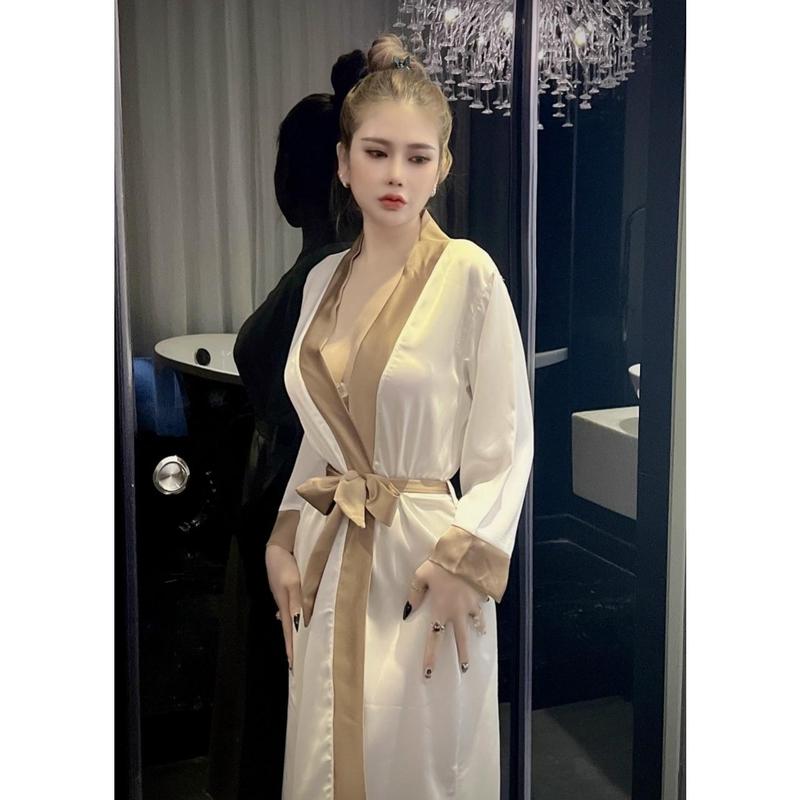 Áo Choàng Ngủ Namishopoffical Lụa Latin Cao Cấp Freesize <65KG 5