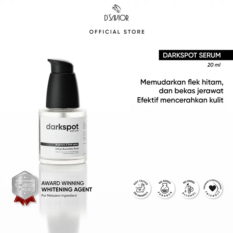 D'SAVIOR Darkspot Serum Ethyl Ascorbic Acid 20ml | Serum Wajah untuk Flek Hitam dan Bekas Jerawat 3