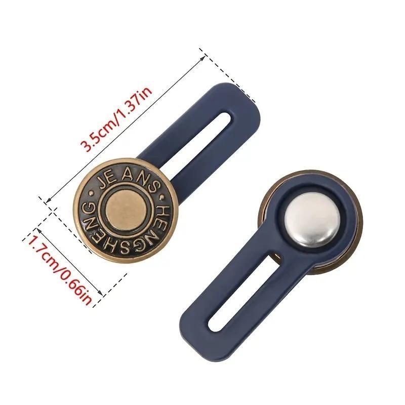 Random Color Practical No Sew Jeans Extender Button, 5pcs Jeans Button, Jeans Buckle, Sewing Accessories 2