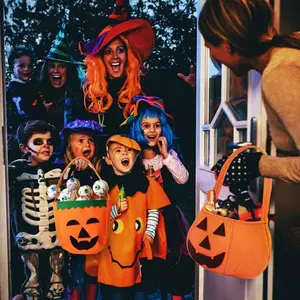 Halloween pumpkin candy bag trick or treat candy basket pumpkin basket