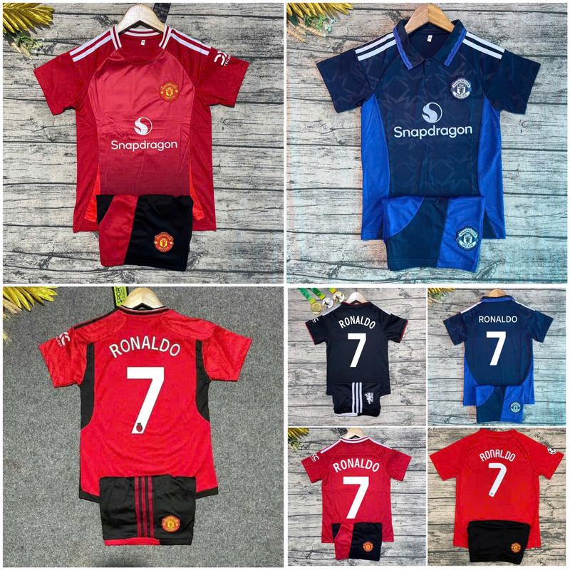 Áo Bóng Đá, Áo Đá Banh Trẻ Em CLB Manchester United 2024 IN Sẵn - Vải Mè Thái Cao Cấp