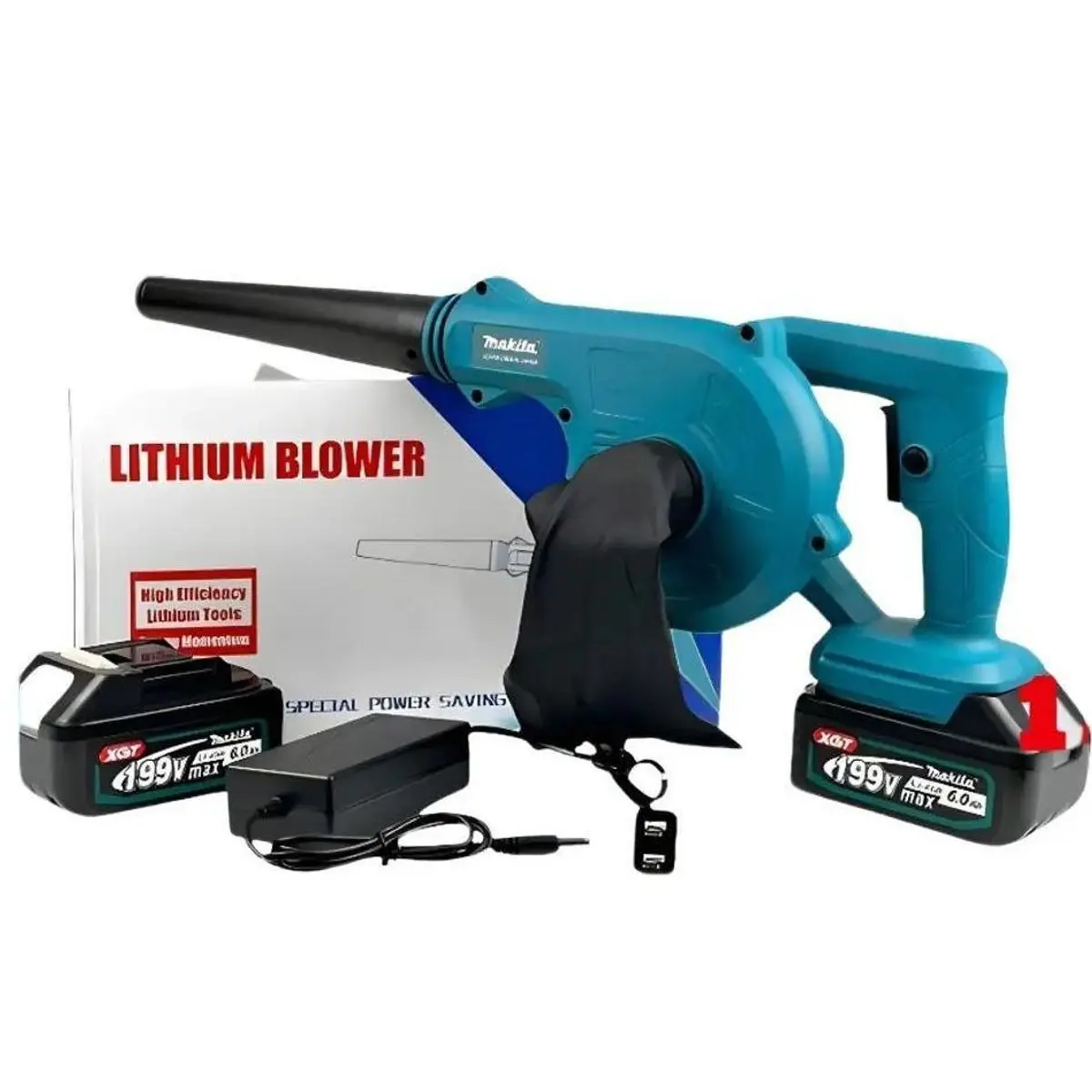 Máy Thổi Bụi Cầm Tay Pin Makita 199v, Công Suất 680W, Thổi Hút Bụi Đa Năng