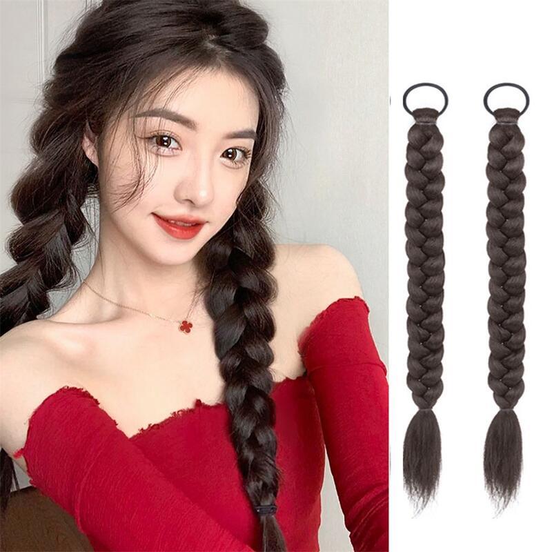 Product Introduction of Korean Ins Style Gentle Natural Fake Ponytail All-match Fashion Wig Braids for Women 0
