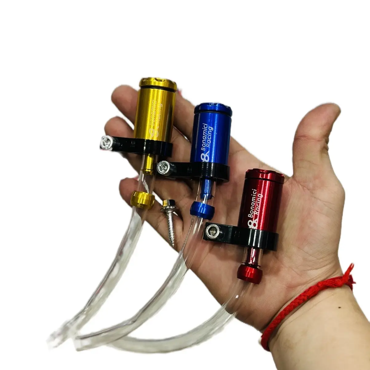 BÌNH XÃ CẶN NHÔM BONAMINI KÈM ỐC DÙNG ĐỂ TRANG TRÍ LỌC GIÓ ( PÔ AIR ) DÒNG XE TAY GA ( Phụ Tùng , Phụ Kiện )