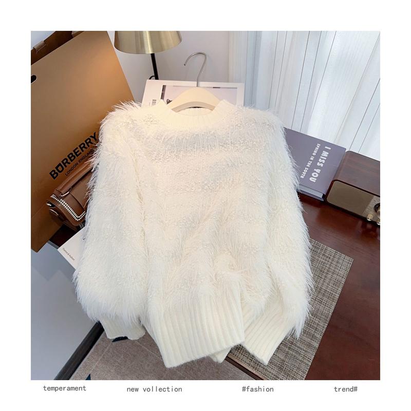 Product Introduction of Áo Chui Đầu Lông Chồn, Nhẹ Nhàng, Dành Cho Phụ Nữ, Hàng Mới Về 2024, Dày Dặn, Sợi Pha Lê Cao Cấp Áo Len Dệt Kim Nhung dẻo Mềm 16
