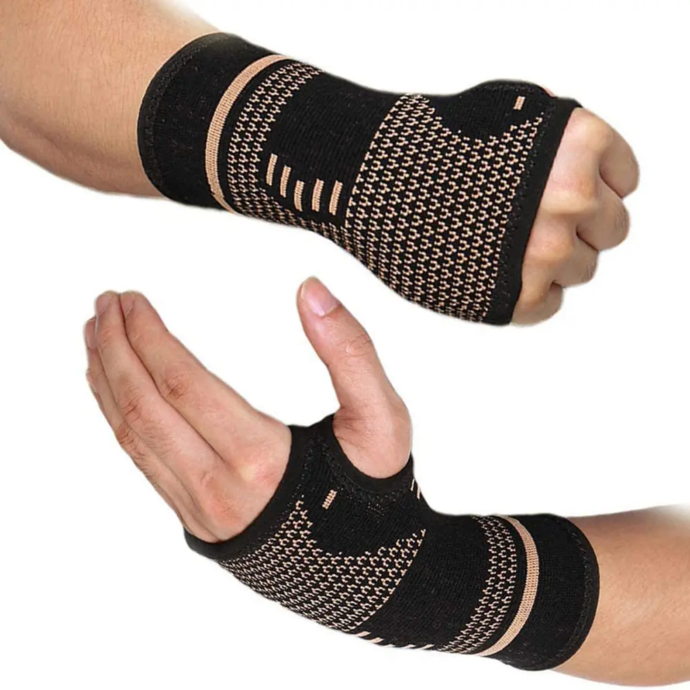 Găng Tay Nén Đồng, Bảo Vệ Cổ Tay Thể Thao, Găng Tay Viêm Khớp, Tay Áo Nẹp Lòng Bàn Tay Đàn Hồi, Hỗ Trợ Cổ Tay Thể Dục, Dây Đeo Cổ Tay, 1 Chiếc Chống Trơn Sport