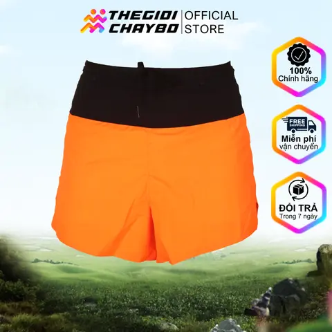 Quần Short Chạy Bộ Aspire Đa Năng Có Đai Belt Đơn Màu - Chống Nước, Thoáng Khí, Co Dãn - Sport