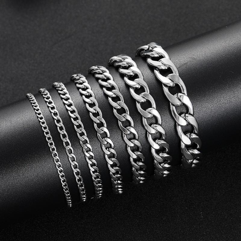 Vòng - Lắc nữ kiểu lặc đơn cao cấp đẹp sang trọng titan thép không gỉ trangsucpt PTLTNA76 3T1 Cao Su Phụ Kiện vòng  đẹp lactay vong tay nam nu vòng tay cuban chain