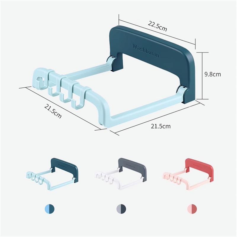 Giá Đỡ Chậu Rửa Treo Tường, Treo Tường, Có Thể Gập Lại, Không Cần Móc, Viền Và Góc Bìa, Giá Để Đồ, Thích Hợp Cho Phòng Tắm Gia Đình 5