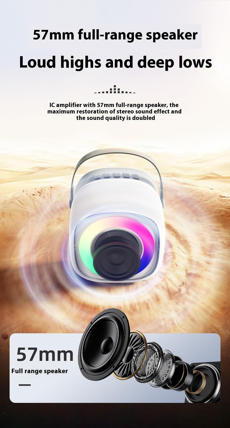 Product Introduction of New karaoke Bluetooth speaker mini portable outdoor microphone all-in-one speaker gift wireless speaker 28