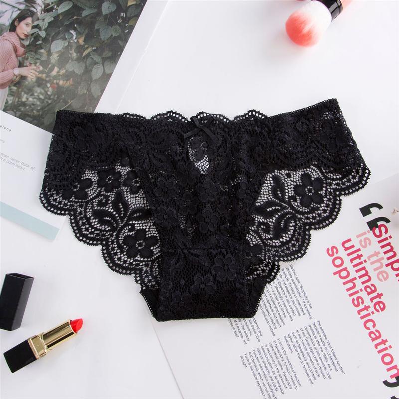 Luxury Floral Embroidery Lace Panties Women Briefs Hollow Lingerie Female Underwear Ladies Breathable Underpants 5