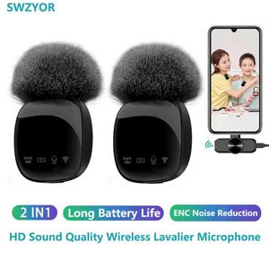 Mikrofon Lavalier Tanpa Wayar, R8 Baharu, Mudah Alih, Sesuai untuk Rakaman Audio dan Video, Saiz Mini, Serasi dengan IOS dan Android, Sesuai untuk Penstriman Langsung, Media dan Permainan, Mikrofon Telefon Bimbit projector mic  microphone black