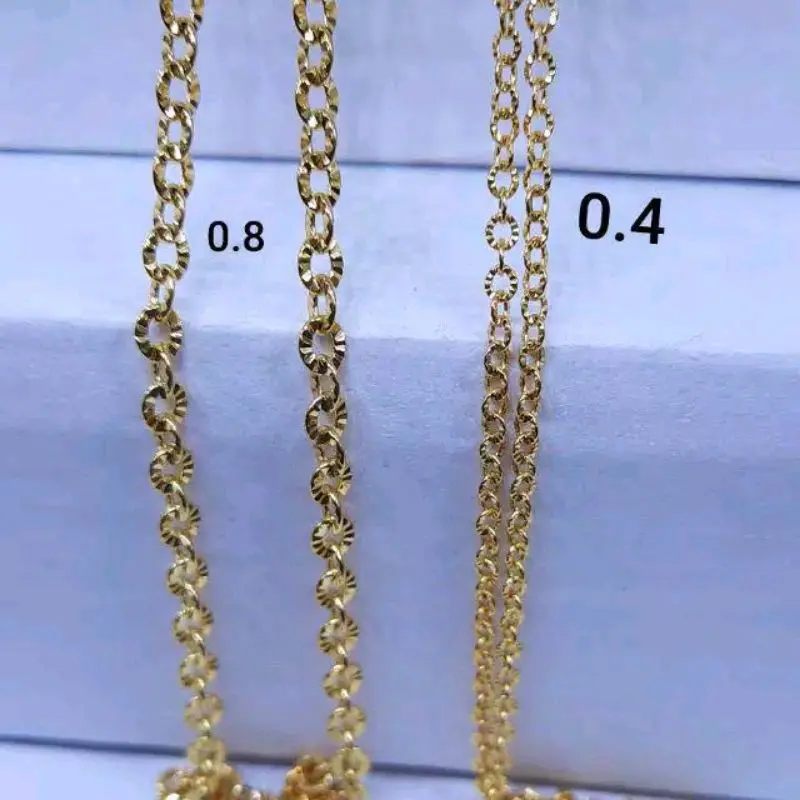 Kalung Titanium Nuri Motif Emas Pria Wanita 3