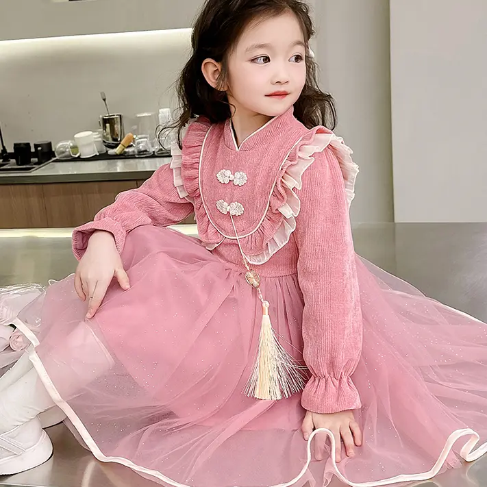 Váy đỏ, cho bé gái, thích hợp cho Giáng sinh và Năm mới 1