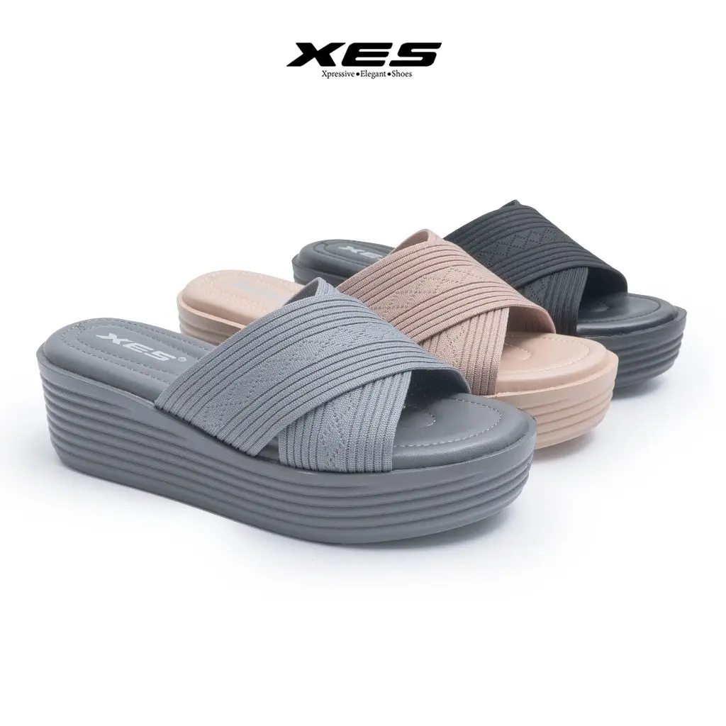 Sendal XES VEOLA-512 Sandal Wedges Wanita 5.5cm / Sandal Lebaran