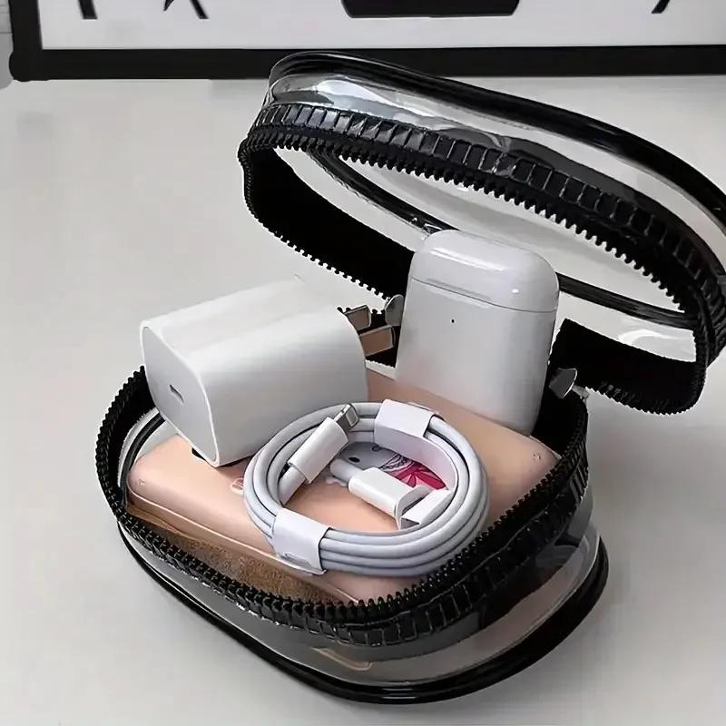 Túi Trưng Bày Hình Ảnh Trong Suốt, cho Labubu, PVC trong suốt dày, với móc chìa khóa, Dây Buộc, Hộp Sắp Xếp, Chống bụi, Thích hợp cho đồ sưu tầm, Túi đựng chìa khóa, [Thanh Toán Khi Nhận Hàng] 1