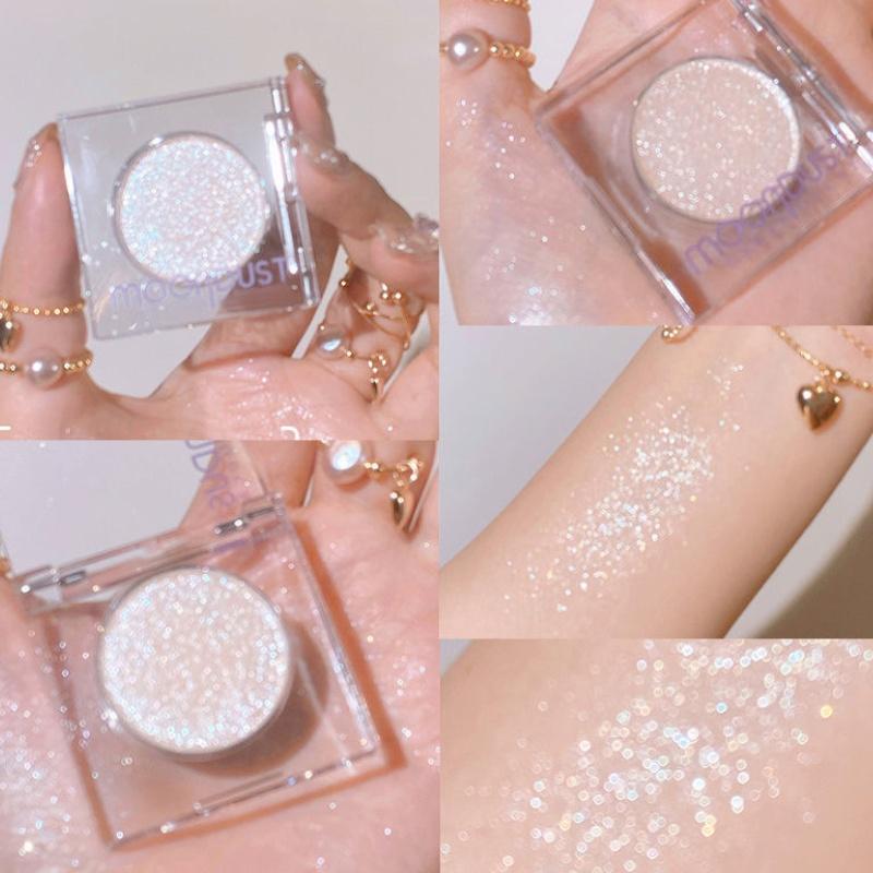 Bảng Phấn Mắt Kim Tuyến Lấp Lánh 2 Màu Độ Bóng Cao Một Màu Không Thấm Nước Lâu Trôi Trang Điểm